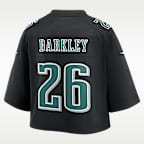 Saquon Barkley Philadelphia Eagles Women's Nike NFL Cropped Tundra Game Jersey