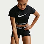 Nike Pro Women's Dri-FIT Short-Sleeve Cropped Graphic Top