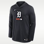 Detroit Tigers Authentic Collection Men's Nike Dri-FIT MLB Long-Sleeve Hooded Top
