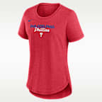 Philadelphia Phillies Arched Team Name Women's Nike MLB T-Shirt