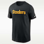 Playera Nike de la NFL para hombre Pittsburgh Steelers Primetime Wordmark Essential
