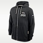 Sudadera con gorro Nike Dri-FIT de la NFL de cierre completo para hombre Baltimore Ravens Utility Player Sideline