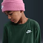 Playera de manga larga para niños grandes Nike Sportswear