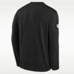 Playera de manga larga Nike Dri-FIT de la NFL para niños talla grande San Francisco 49ers Rivalry Sideline Legend