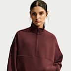 Top oversize con zip a metà lunghezza Dri-FIT Nike 24.7 ImpossiblySoft – Donna