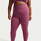 Leggings de tiro alto de 7/8 con bolsillos para mujer (talla grande) Nike One