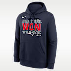 New England Patriots 2025 AFC East Champions Trophy Men's Nike NFL Pullover Hoodie