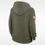 Sudadera con gorro sin cierre Nike Dri-FIT de la NFL para mujer New Orleans Saints Salute to Service Sideline