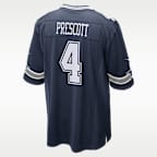 Jersey de fútbol americano NFL Dallas Cowboys (Dak Prescott) para hombre