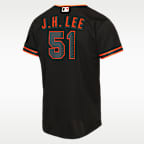 Jersey Nike de la MLB Replica para niños talla grande Jung Hoo Lee San Francisco Giants