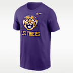 Playera universitaria Nike para hombre LSU Primetime Logo Mantra