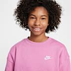 Sudadera oversized para niños talla grande Nike Sportswear Club Fleece