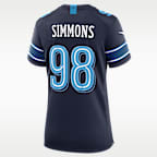 Jersey Nike de la NFL Game para mujer Jeffery Simmons Tennessee Titans Rivalries Collection