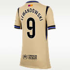 Jersey de fútbol Nike Dri-FIT del Barcelona visitante 2025/26 Stadium Robert Lewandowski para niños talla grande