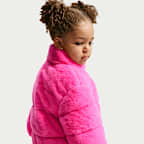 Nike Toddler Quilted Faux Fur Jacket