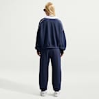 Oversize-byxor med hög midja och muddar Nike Studio Fleece Medium Weight för kvinnor