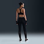 Nike Pro Women's Mid-Rise Full-Length Mesh-Paneled Leggings