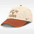 Gorra universitaria Nike ajustable para hombre Texas Primetime 2-Tone Club