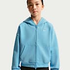Nike Sportswear Studio Fleece Big Kids' (Girls') Oversized Full-Zip Hoodie