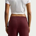 Pants de tiro medio y pierna amplia para mujer Nike Studio Fleece Medium Weight