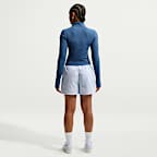 Maglia a costine aderente a manica lunga con cerniera a un quarto Nike Sportswear Chill Knit – Donna