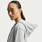 เสื้อมีฮู้ดซิปยาวผู้หญิง Nike Studio Fleece น้ำหนักเบา