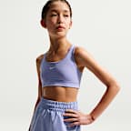 Nike One Older Kids' (Girls') Dri-FIT High-Waisted Woven Training Shorts
