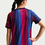 F.C. Barcelona 2026/27 Match Home Older Kids' Nike Aero-FIT Football Authentic Shirt
