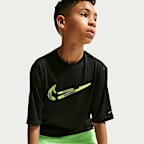 Nike Swim Hydroguard Big Kids' (Boys') Dri-FIT UV Short Sleeve Top