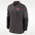Playera Nike Dri-FIT de la NFL de medio cierre para hombre Tampa Bay Buccaneers Feel The Pressure