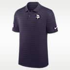Minnesota Vikings Rivalries Collection Sideline Victory Striped Men's Nike Dri-FIT NFL Polo