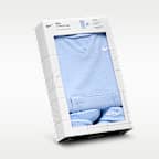 Conjunto de enterito y calcetines de tejido Knit de canalé para bebé Nike