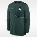Michigan State Sideline Coach Men's Nike Dri-FIT College Long-Sleeve Top