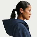 Nike Studio Fleece Medium Weight Women's Oversized Full-Zip Cropped Hoodie
