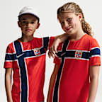 Norway 2026 Stadium Home Big Kids' Nike Dri-FIT Soccer Replica Jersey