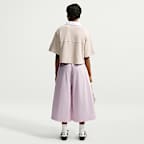Pants tipo culotte de popelina de tiro medio oversized para mujer Nike Sportswear