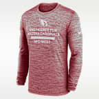 Playera de manga larga Nike Dri-FIT de la NFL para hombre Arizona Cardinals Sideline Team Issue Velocity