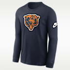 Playera de manga larga Nike de la NFL para hombre Chicago Bears Rewind Essential