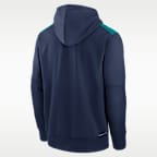 Sudadera con gorro sin cierre Nike Therma de la MLB para hombre Seattle Mariners Authentic Collection