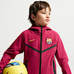 FC Barcelona Tech Big Kids' (Boys') Nike Soccer Full-Zip Jacket