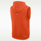 Clemson Sideline Men's Nike Dri-FIT College Sleeveless Pullover Hoodie