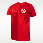 Jersey de fútbol Nike Dri-FIT de Canadá local Stadium para niños talla grande
