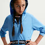 Nike Pro Fleece Big Kids' (Girls') Dri-FIT Full-Zip Hoodie