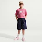 Playera cropped para niña talla grande Nike Sportswear