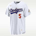 Freddie Freeman Los Angeles Dodgers 2025 World Series Champion Gold Series Men's Nike MLB Stadium Jersey