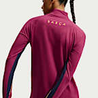 Maskinstrikket FC Barcelona Strike Nike Dri-FIT Football-træningstrøje til kvinder
