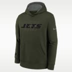 Sudadera con gorro sin cierre Nike de la NFL para niños talla grande New York Jets Rivalry Club