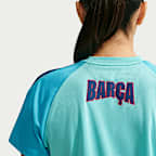 Kortärmad fotbollströja FC Barcelona Strike (tredjeställ) Nike Dri-FIT för kvinnor