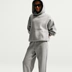Oversize-byxor med hög midja och muddar Nike Studio Fleece Medium Weight för kvinnor