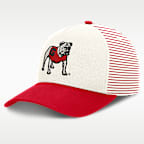 Gorra universitaria Nike Dri-FIT ajustable y con estructura A-Frame para hombre Georgia Origin of Speed Rise
